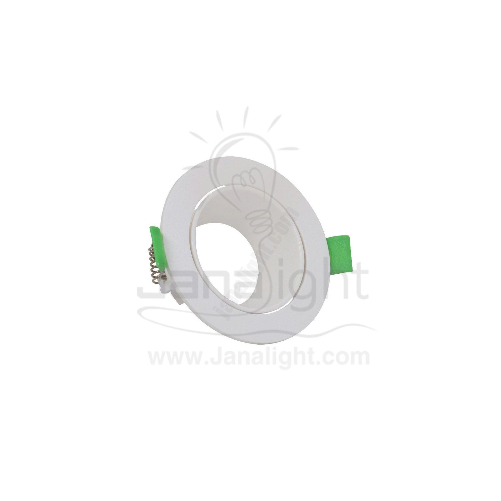 سبوت لايت فارغ متحرك مدور بلاستك ابيض ابيض جنى لايت JN402 SpotLight Frame white round